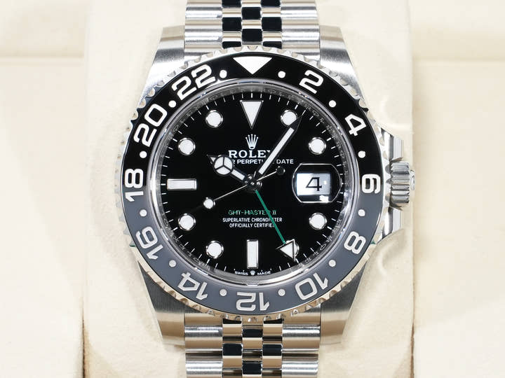 ロレックス GMTマスターII Ref.126710GRNR ステンレススチール ブラック文字盤 ジュビリーブレスレット 未使用 m5a8gya7