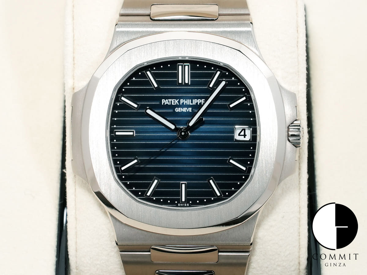 パテックフィリップ ノーチラス Ref.5811/1G-001 ホワイトゴールド ブルー・ソレイユ文字盤 美品 caqjnans