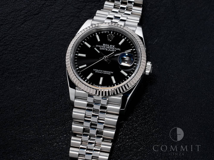 ロレックス デイトジャスト36 Ref.126234 ステンレススチール/ホワイトゴールド ブラック文字盤 ジュビリーブレスレット 中古 u4n8jhkk
