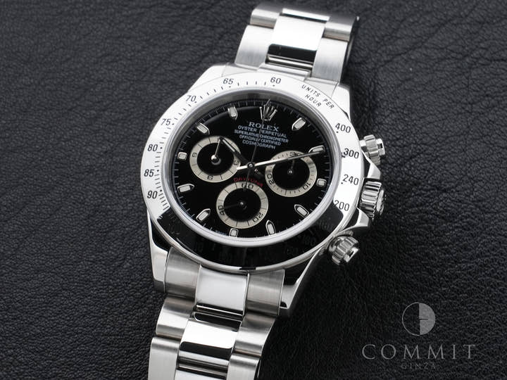 ロレックス デイトナ Ref.116520 ステンレススチール ブラック文字盤 美中古 s8h88rqs