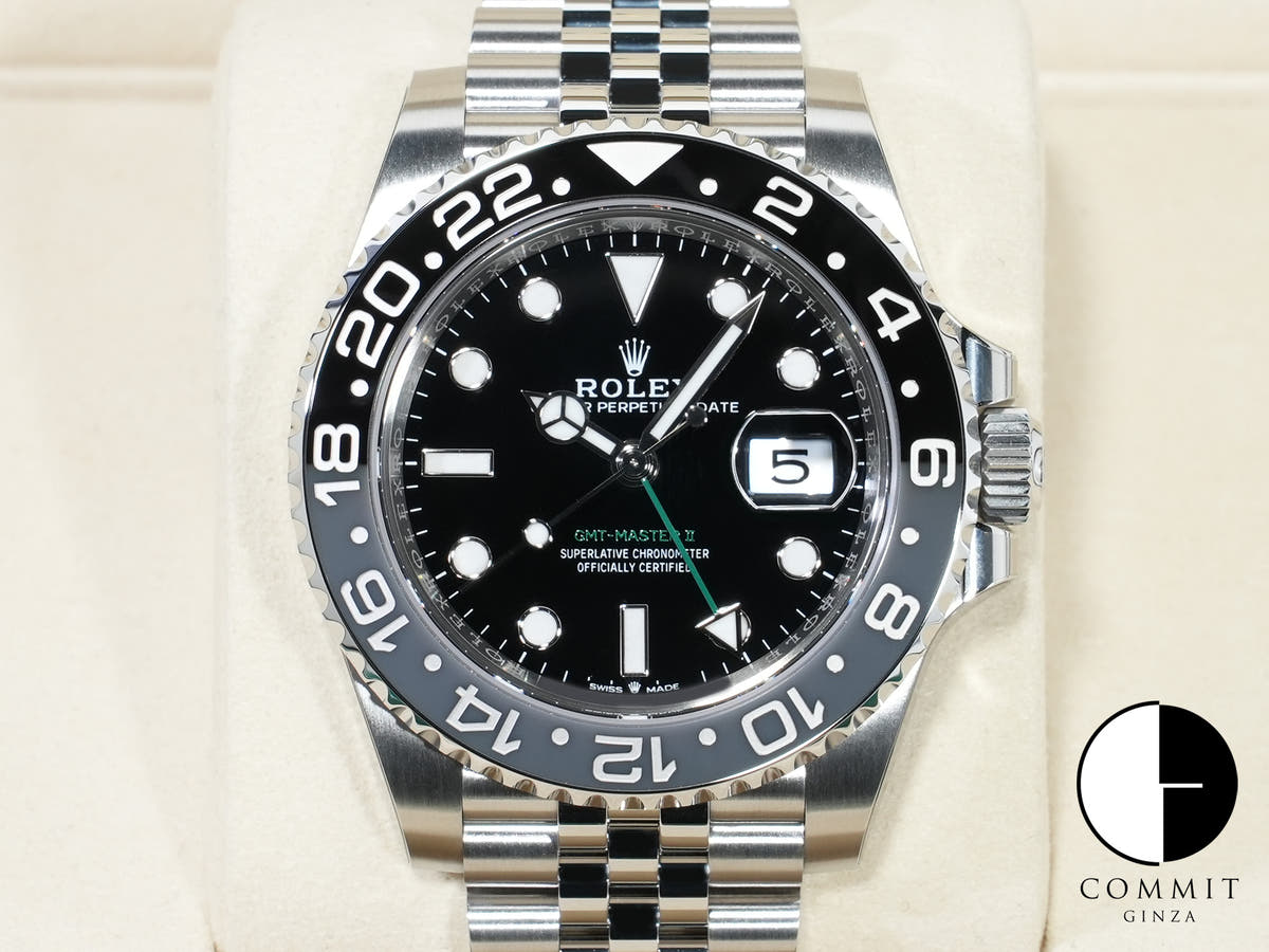 ロレックス GMTマスターII Ref.126710GRNR ステンレススチール ブラック文字盤 ジュビリーブレスレット 未使用 y2226pfn