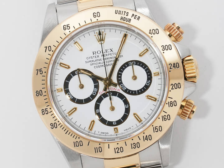 ロレックス デイトナ エルプリメロ Ref.16523 ステンレススチール/イエローゴールド ホワイト文字盤 中古 qpstgqqg