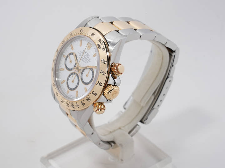 ロレックス デイトナ エルプリメロ Ref.16523 ステンレススチール/イエローゴールド ホワイト文字盤 中古 qpstgqqg