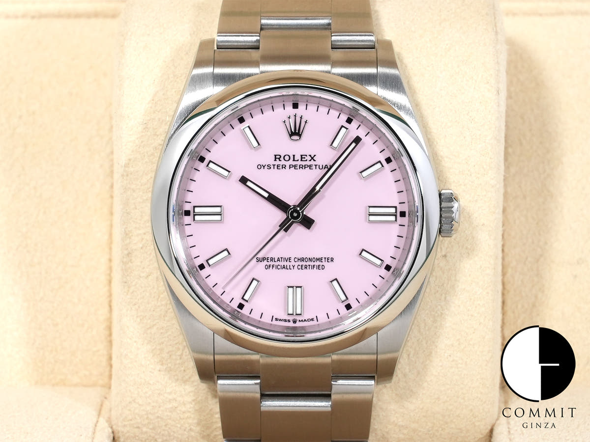 Rolex Oyster Perpetual 36 Ref. 126000 Stainless Steel Candy Pink Dial Excellent Condition sjhugi8g