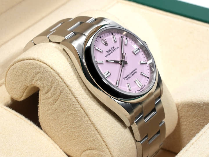 Rolex Oyster Perpetual 36 Ref. 126000 Stainless Steel Candy Pink Dial Excellent Condition sjhugi8g