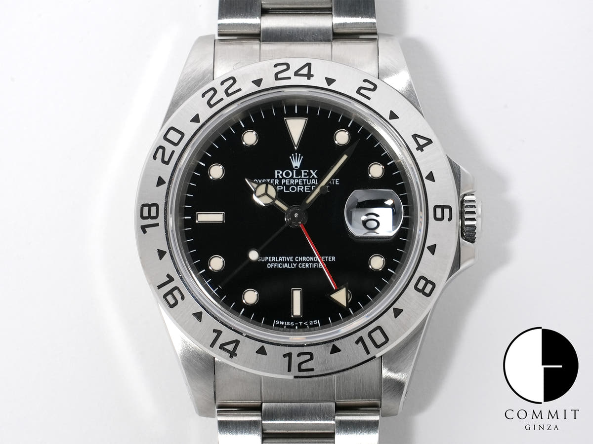ロレックス エクスプローラーII Ref.16570 ステンレススチール ブラック文字盤 オイスターブレスレット 美中古 ugsqpf59