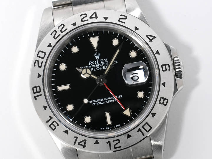 ロレックス エクスプローラーII Ref.16570 ステンレススチール ブラック文字盤 オイスターブレスレット 美中古 ugsqpf59