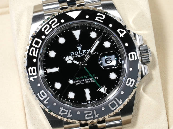 ロレックス GMTマスターII Ref.126710GRNR ステンレススチール ブラック文字盤 ジュビリーブレスレット 未使用 ohpptfi4