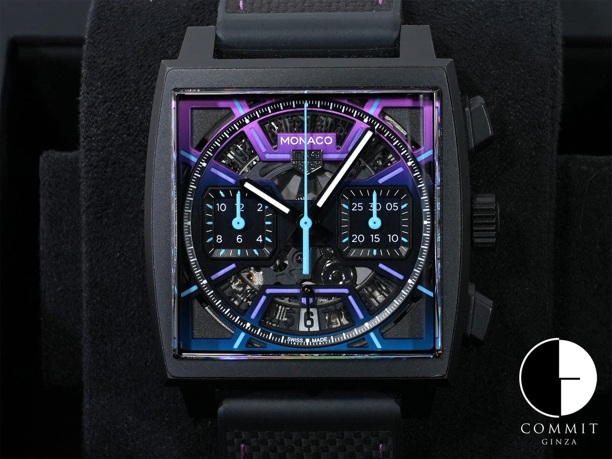 TAG Heuer Monaco Chronograph Ref. CBL218E.FT6312 Titanium with Black DLC Coating, Black Dial, Excellent Condition (wca5iwgj)
