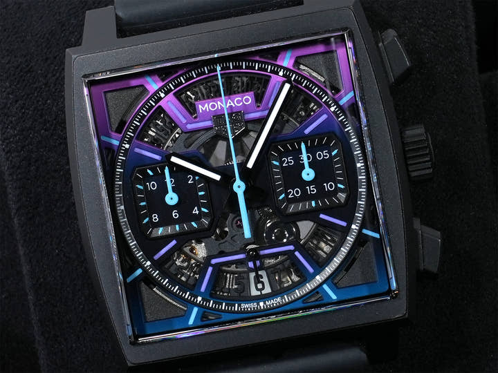 TAG Heuer Monaco Chronograph Ref. CBL218E.FT6312 Titanium with Black DLC Coating, Black Dial, Excellent Condition (wca5iwgj)