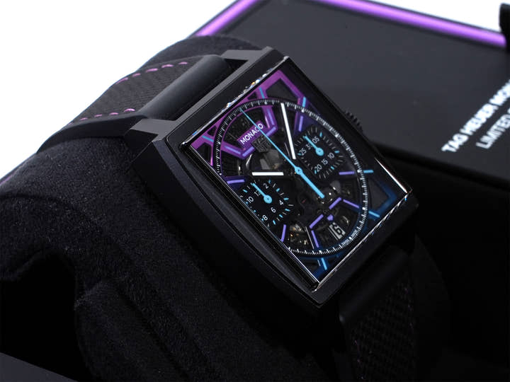 TAG Heuer Monaco Chronograph Ref. CBL218E.FT6312 Titanium with Black DLC Coating, Black Dial, Excellent Condition (wca5iwgj)