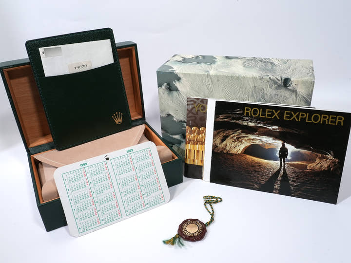 Pre-owned Rolex Explorer I Ref. 14270 Stainless Steel Black Dial Oyster Bracelet hvrwyk6t