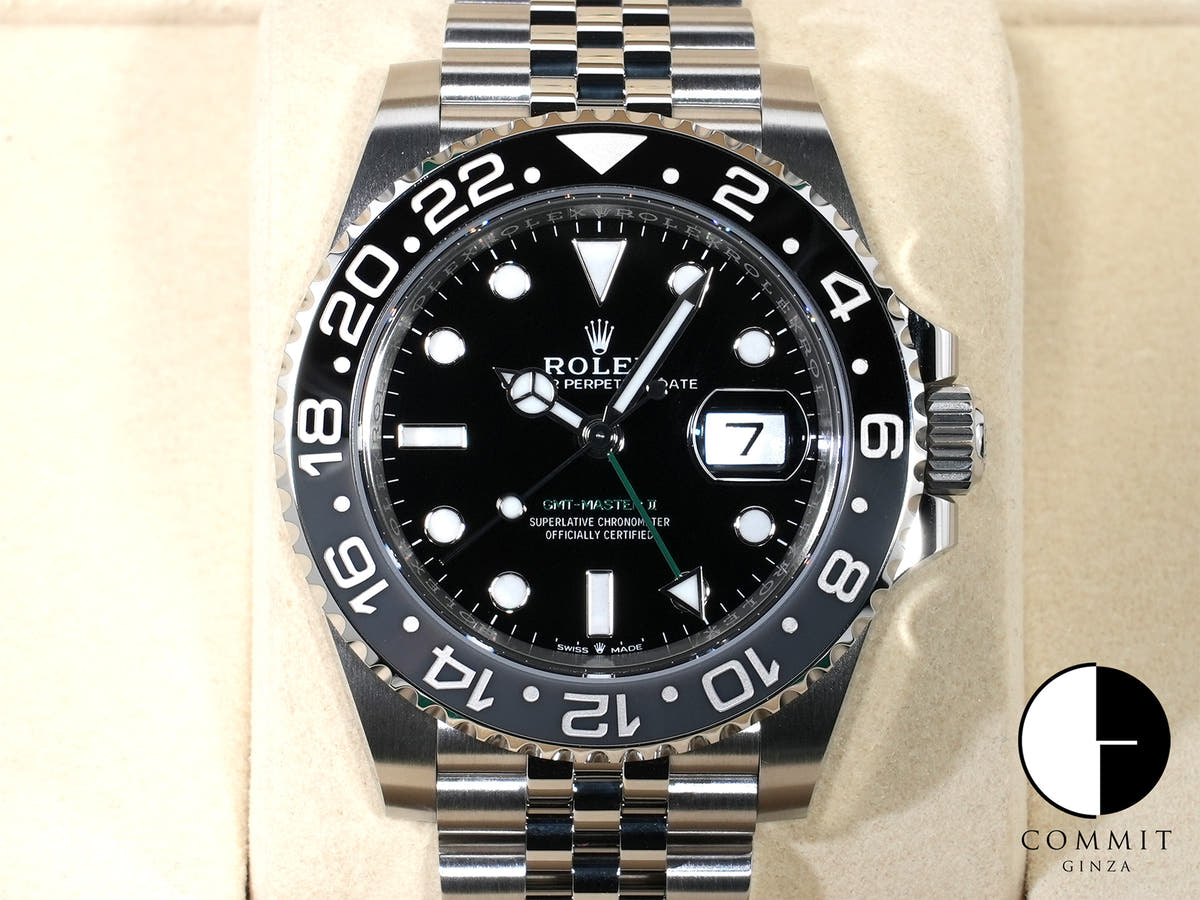 ロレックス GMTマスターII Ref.126710GRNR ステンレススチール ブラック文字盤 ジュビリーブレスレット 未使用 o6kspace