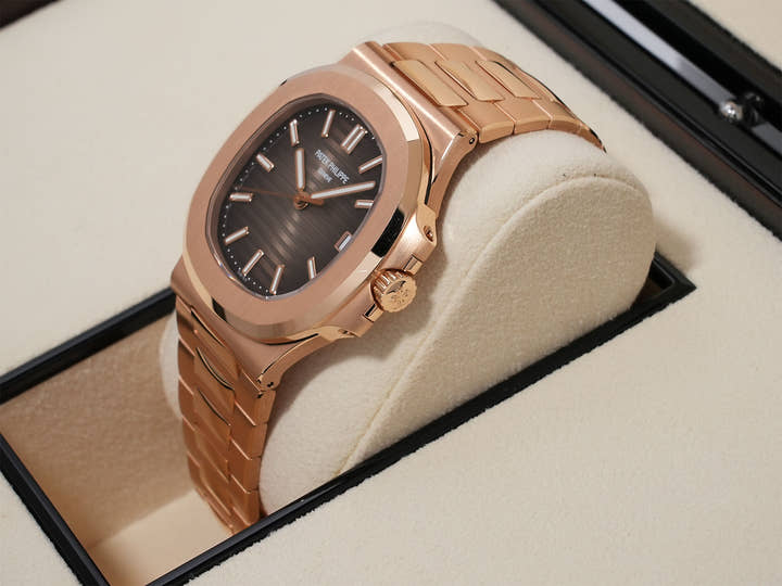 Patek Philippe Nautilus Ref. 5711/1R-001 Rose Gold with Brown-Black Gradient Dial, Excellent Condition, Pre-Owned