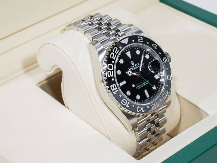 ロレックス GMTマスターII Ref.126710GRNR ステンレススチール ブラック文字盤 ジュビリーブレスレット 未使用 6issuxw6