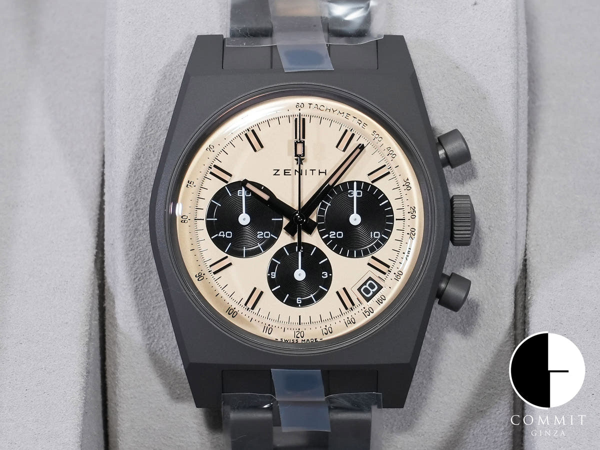 ゼニス クロノマスター リバイバル 次元大介エディション Ref.97.L384.400/04.M384 チタン ベージュ文字盤 未使用 nsdkuvmd