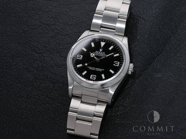 ロレックス エクスプローラーI Ref.14270 ステンレススチール ブラック文字盤 オイスターブレスレット 美中古 yhn5jyft