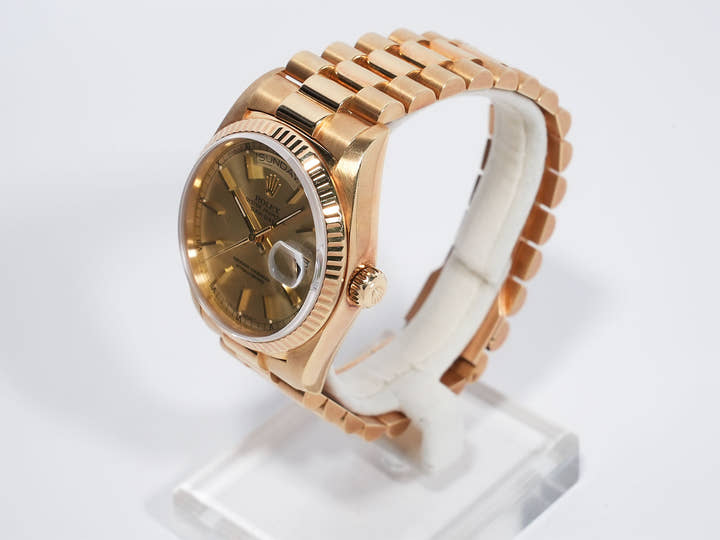 ロレックス デイデイト36 Ref.18038 イエローゴールド シャンパン文字盤 中古 urtu8dwb