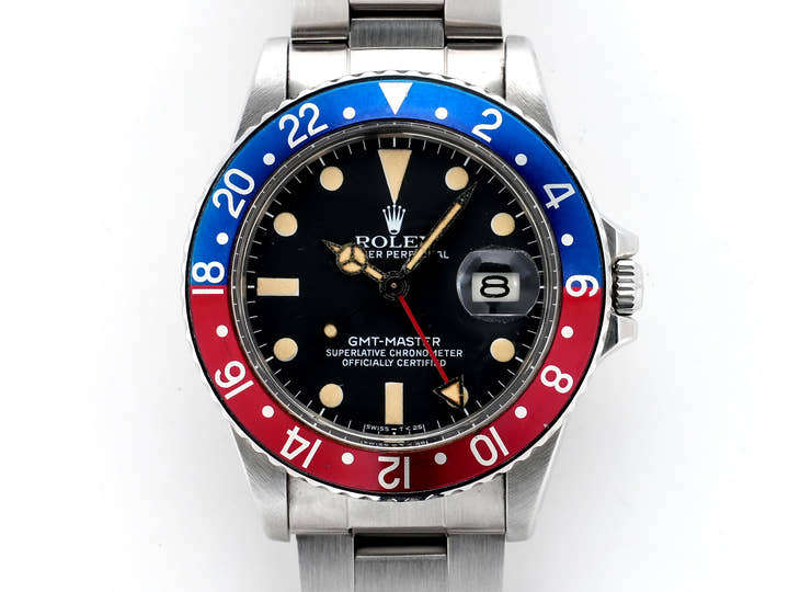 ロレックス GMTマスター Ref.16750 ステンレススチール ブラック文字盤 オイスターブレスレット 中古 fyakrdte