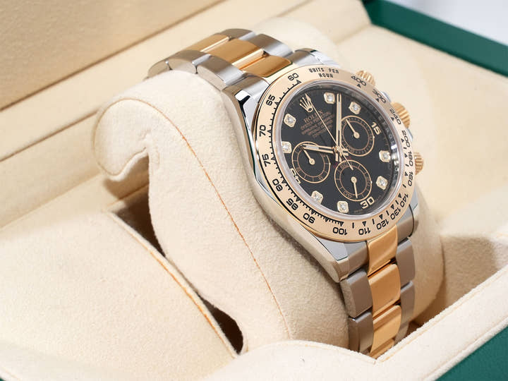 ロレックス デイトナ Ref.116503G ステンレススチール/イエローゴールド ブラックx8Pダイヤ文字盤 中古 pjjnkqkf