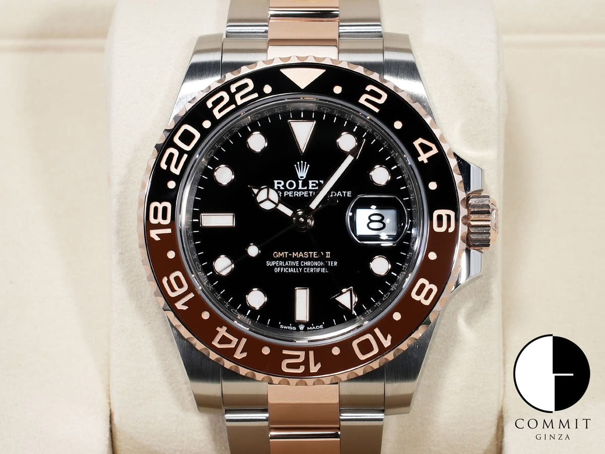 ロレックス GMTマスターII Ref.126711CHNR ステンレススチール/エバーローズゴールド ブラック文字盤 オイスターブレスレット 美中古 993x92k6