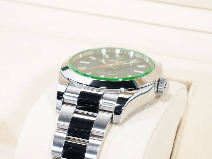 ロレックス ミルガウス Ref.116400GV ステンレススチール Zブルー文字盤 美品 eat23b3t