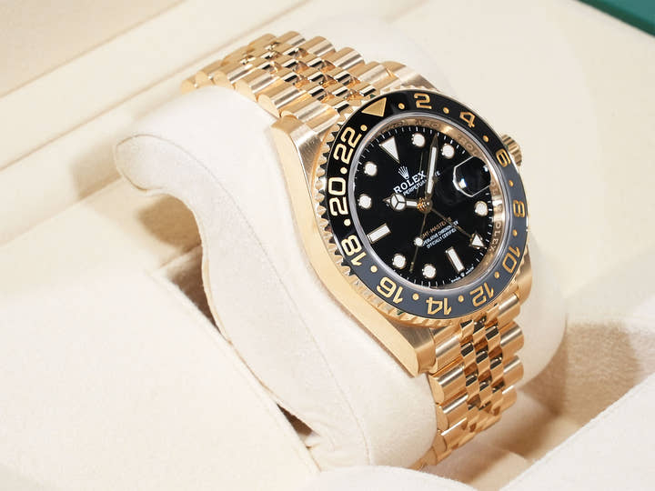 ロレックス GMTマスターII Ref.126718GRNR イエローゴールド ブラック文字盤 ジュビリーブレスレット 美品 jwvpfrkf
