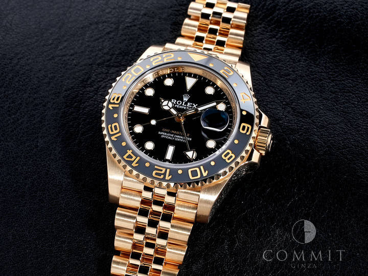 ロレックス GMTマスターII Ref.126718GRNR イエローゴールド ブラック文字盤 ジュビリーブレスレット 美品 jwvpfrkf