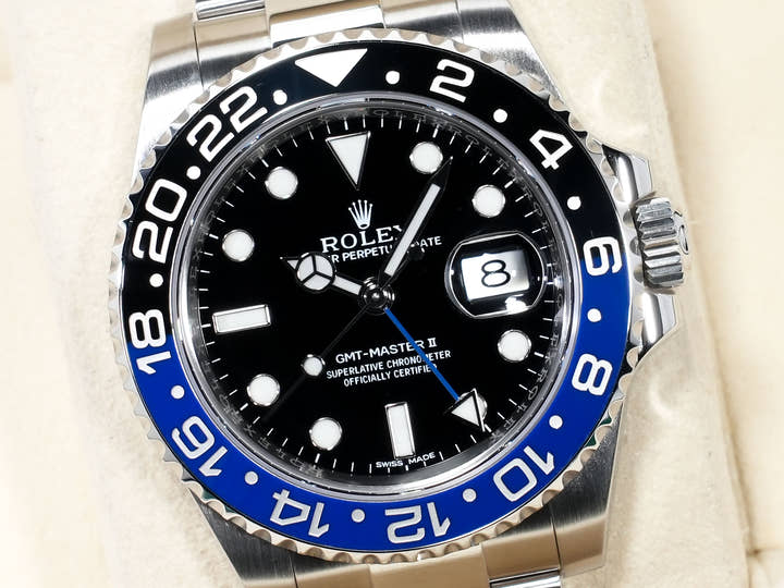 ロレックス GMTマスターII Ref.116710BLNR ステンレススチール ブラック文字盤 オイスターブレスレット 美品 k9ctv698