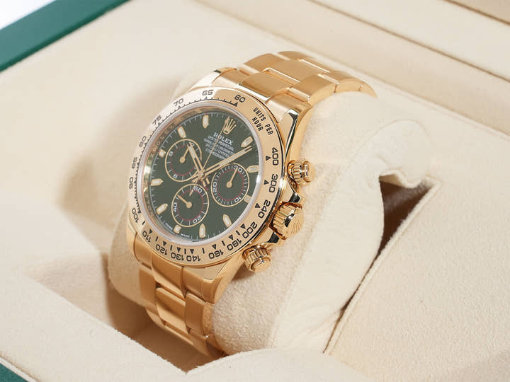 ロレックス デイトナ Ref.116508 イエローゴールド グリーン文字盤 美品 zrx822db