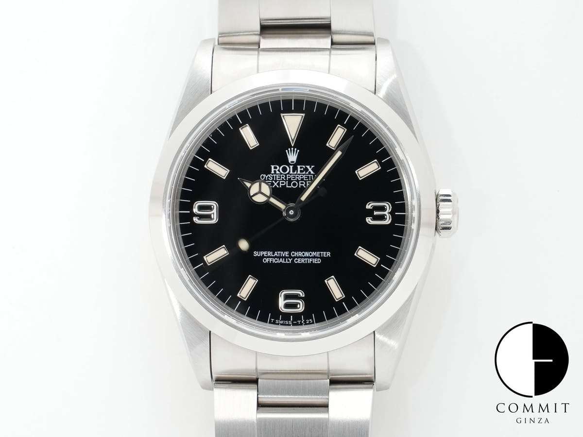 ロレックス エクスプローラーI Ref.14270 ステンレススチール ブラック文字盤 オイスターブレスレット 美中古 4kebswxa