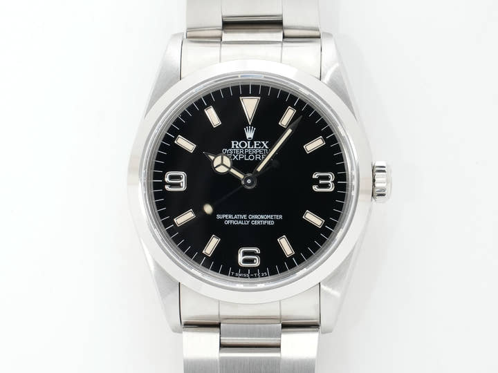 ロレックス エクスプローラーI Ref.14270 ステンレススチール ブラック文字盤 オイスターブレスレット 美中古 4kebswxa