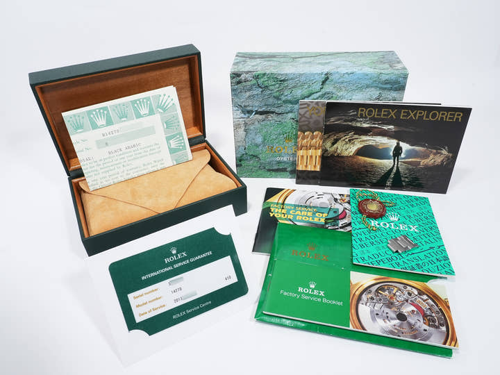 ロレックス エクスプローラーI Ref.14270 ステンレススチール ブラック文字盤 オイスターブレスレット 美中古 4kebswxa