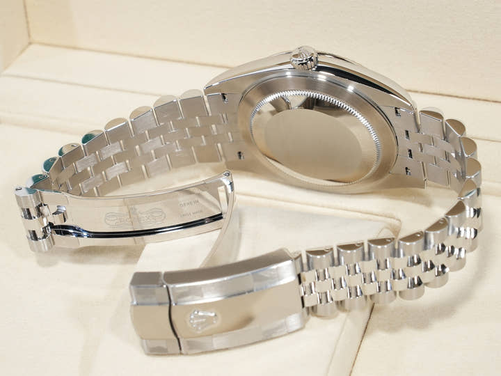 ロレックス デイトジャスト41 Ref.126334 ステンレススチール/ホワイトゴールド アズーロブルー文字盤 ジュビリーブレスレット 未使用 ex24beiy