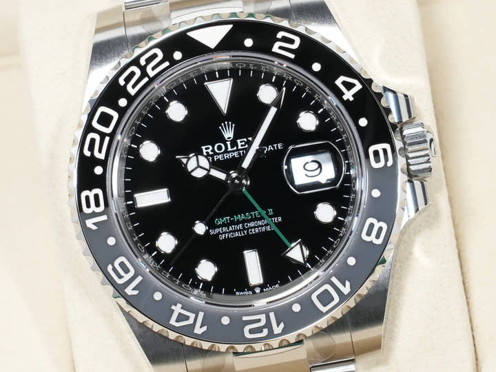 ロレックス GMTマスターII Ref.126710GRNR ステンレススチール ブラック文字盤 オイスターブレスレット 未使用 7z5436qo