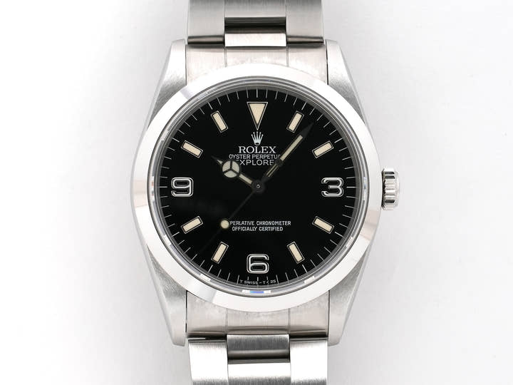 ロレックス エクスプローラーI Ref.14270 ステンレススチール ブラック文字盤 オイスターブレスレット 中古 dtapjfed