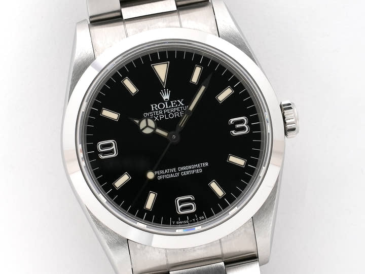 ロレックス エクスプローラーI Ref.14270 ステンレススチール ブラック文字盤 オイスターブレスレット 中古 dtapjfed