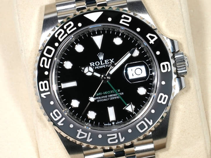 ロレックス GMTマスターII Ref.126710GRNR ステンレススチール ブラック文字盤 ジュビリーブレスレット 未使用 k9jcpme8