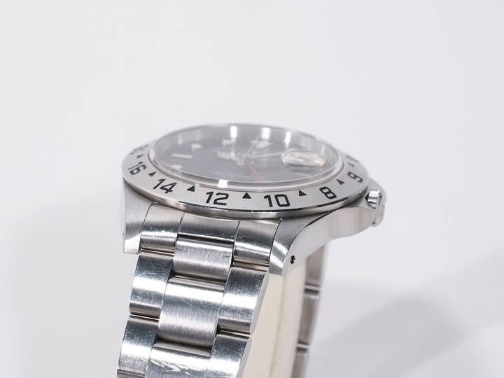 Pre-owned Rolex Explorer II Ref. 16570 Stainless Steel Black Dial Oyster Bracelet t6inbizn