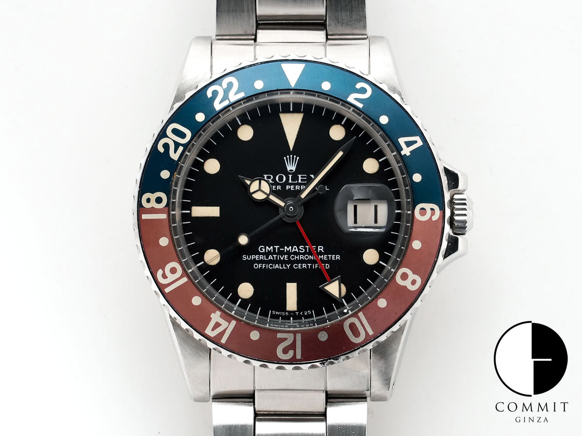 ロレックス GMTマスター Ref.1675 ステンレススチール ブラック文字盤 オイスターブレスレット 中古 c7vkoxb2