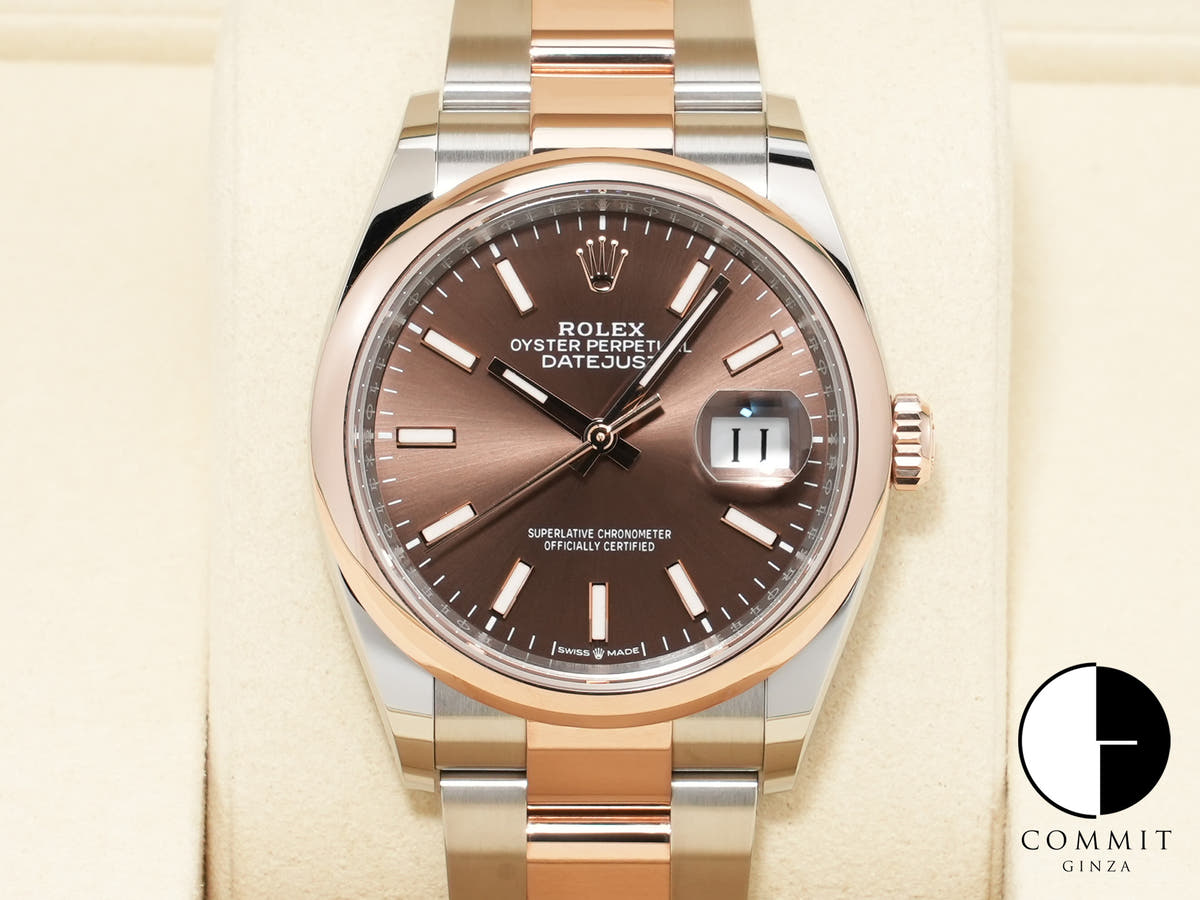 Rolex Datejust 36 Ref. 126201 Stainless Steel/Everose Gold Chocolate Dial Oyster Bracelet Unused mnhhtiir
