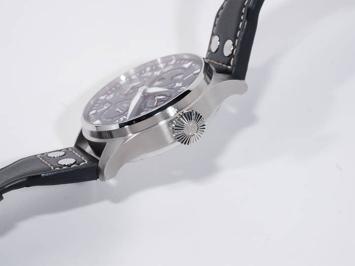 IWC Big Pilot's Watch Perpetual Calendar Ref. IW503605 Stainless Steel Blue Dial Excellent Condition o8rsojxm