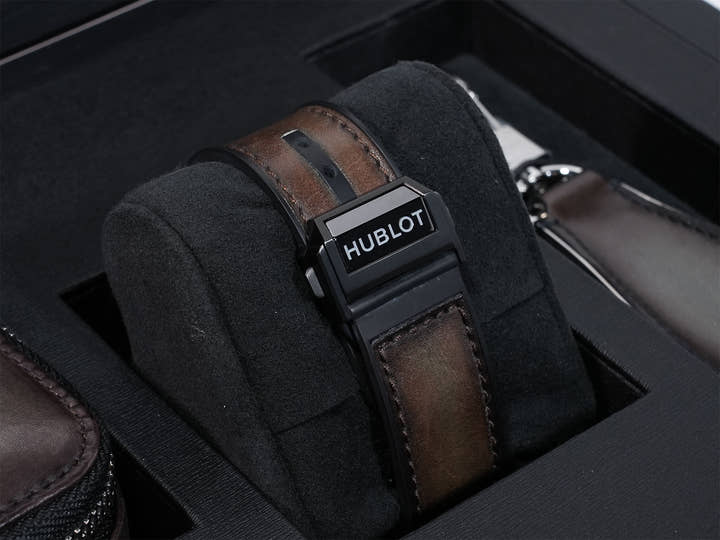 Hublot Big Bang Unico Berluti Cold Brown Ref. 411.CI.0500.VR.BER20 Black Ceramic Brown Dial Excellent Condition eozjecdg