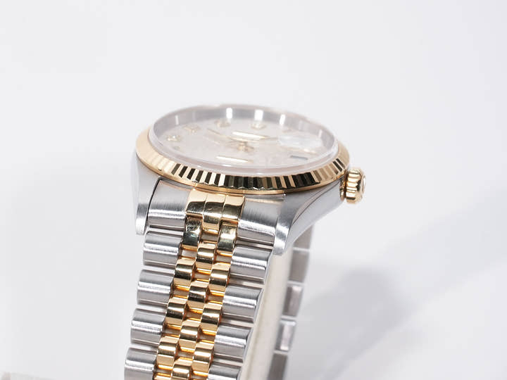 Rolex Datejust Ref. 16233G Stainless Steel/Yellow Gold with Silver Holographic Computer and 10 Diamond Dial, Excellent Condition, q7izo7dv