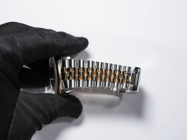 Rolex Datejust Ref. 16233G Stainless Steel/Yellow Gold with Silver Holographic Computer and 10 Diamond Dial, Excellent Condition, q7izo7dv