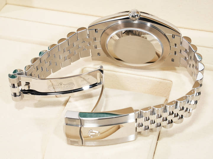 Rolex Datejust 41 Ref. 126334 Stainless Steel/White Gold Mint Green Dial Jubilee Bracelet Unused szm25xss