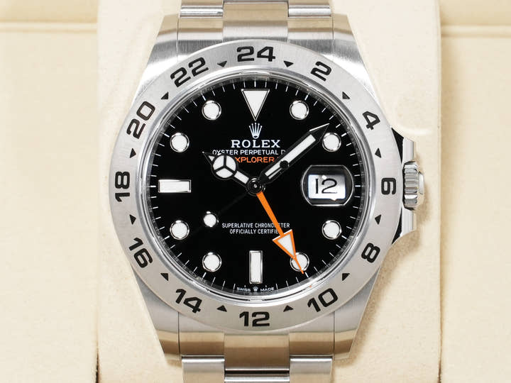 ロレックス エクスプローラーII Ref.226570 ステンレススチール ブラック文字盤 オイスターブレスレット 未使用 6uybdiqa