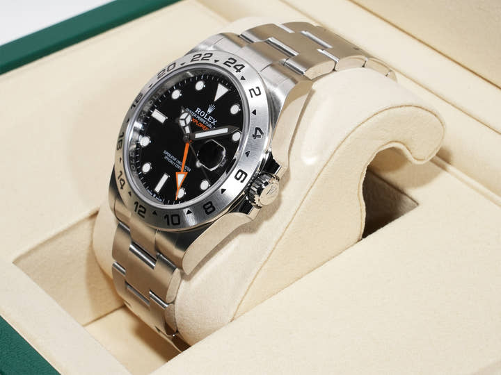 ロレックス エクスプローラーII Ref.226570 ステンレススチール ブラック文字盤 オイスターブレスレット 未使用 6uybdiqa