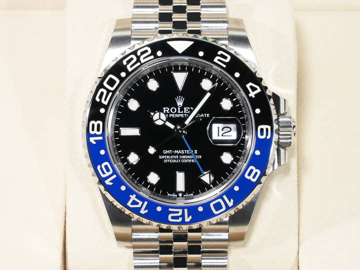 ロレックス GMTマスターII Ref.126710BLNR ステンレススチール ブラック文字盤 ジュビリーブレスレット 未使用 jzo5f3fa