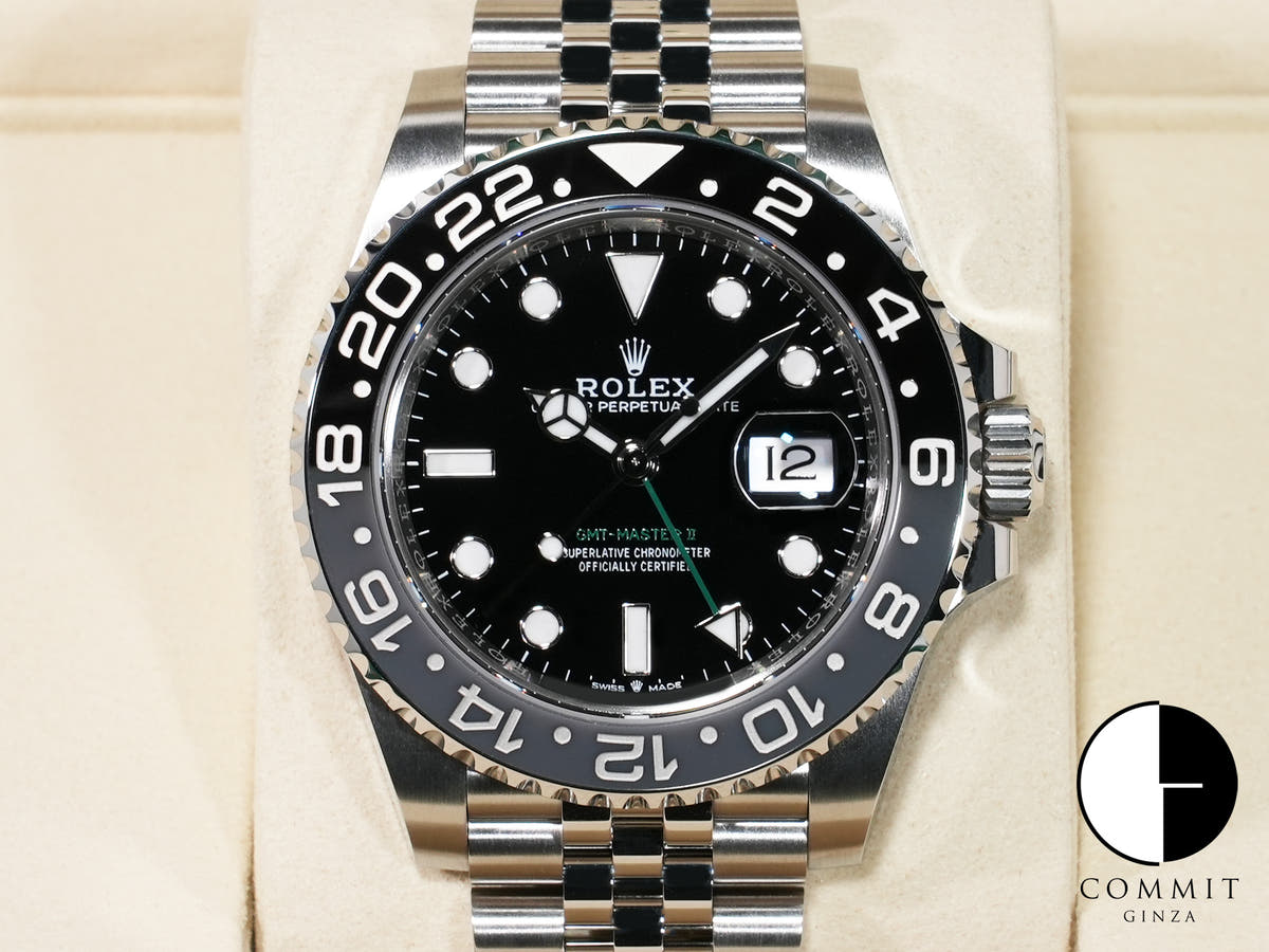 ロレックス GMTマスターII Ref.126710GRNR ステンレススチール ブラック文字盤 ジュビリーブレスレット 未使用 6wpio9uj
